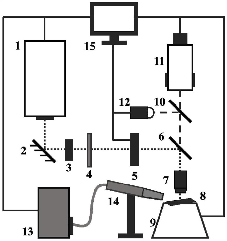 System and method for machining nanoelectrode on material substrate through femtosecond laser