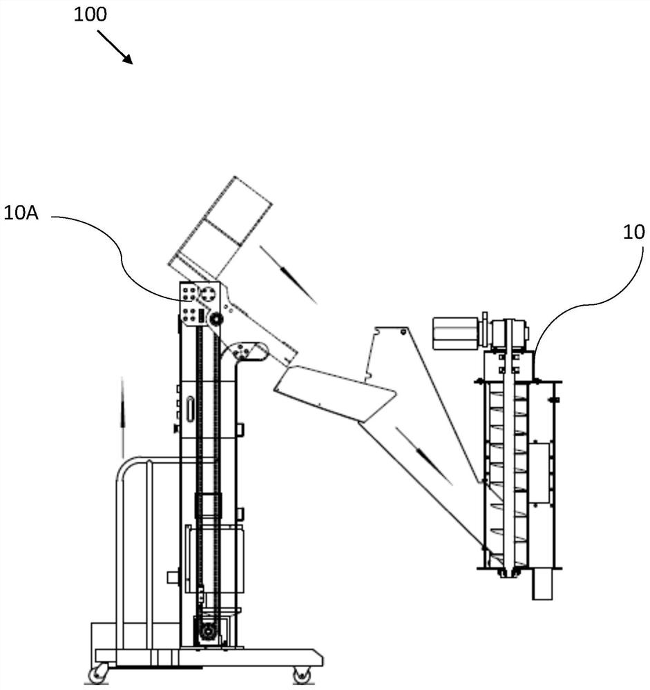 Dehydration feeding device, feeding equipment, system and dehydration feeding method