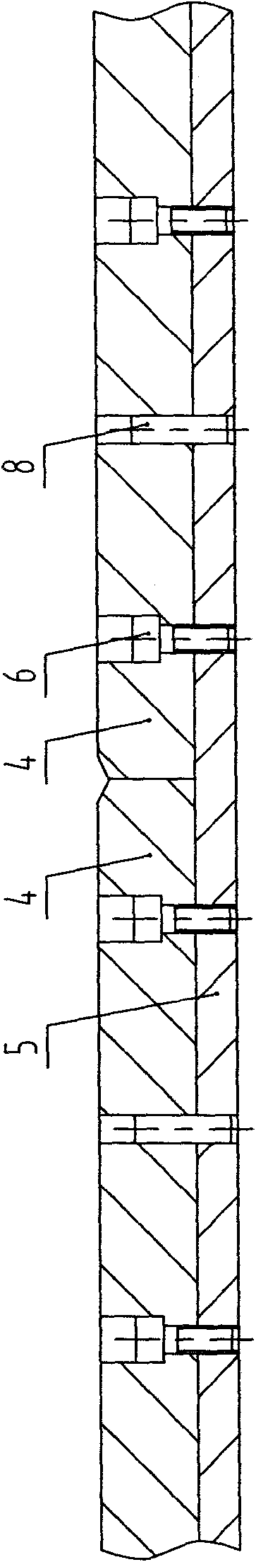 Carriage supporting device of traverse table of forging press