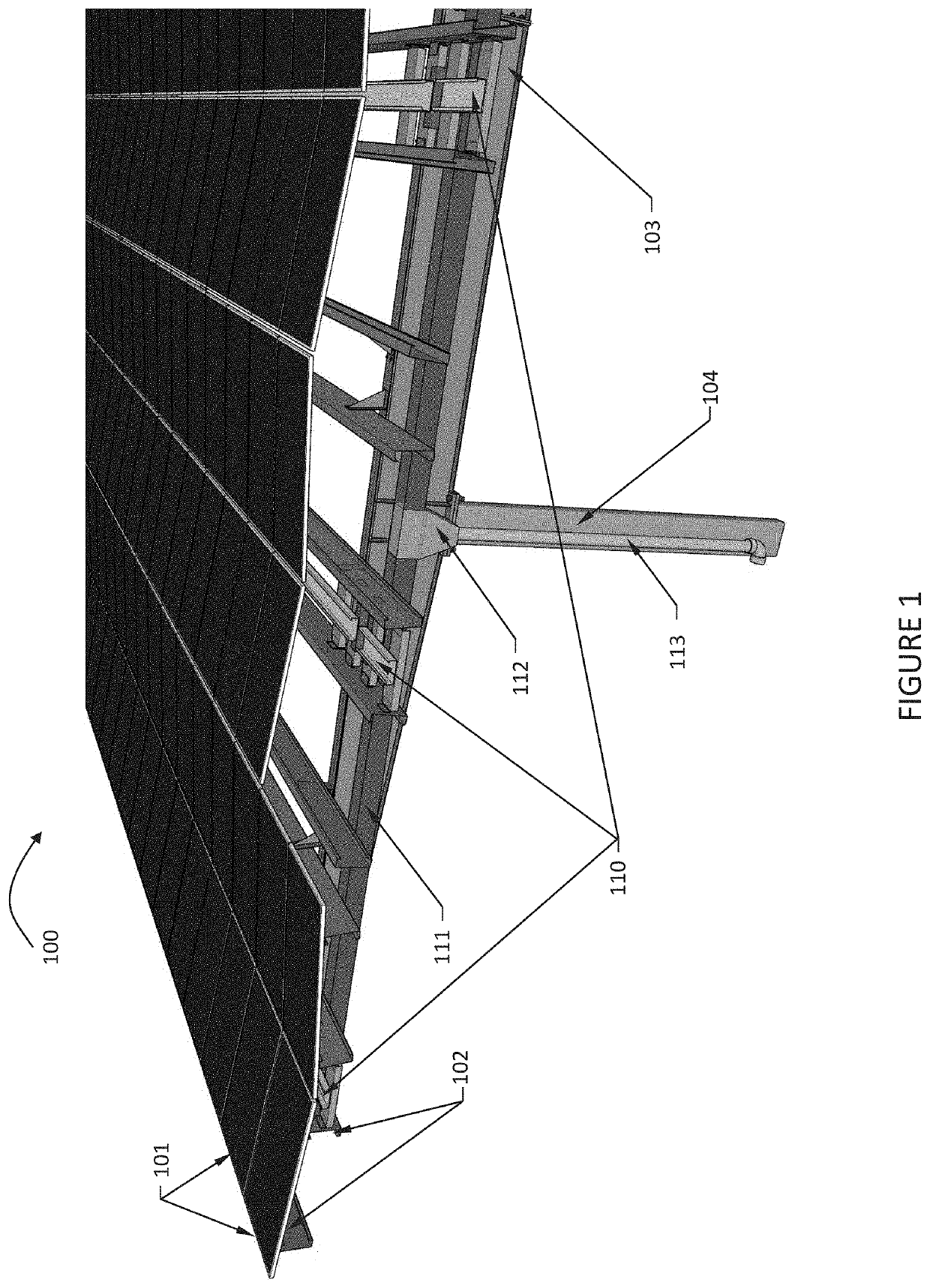 Solar carport and water management for solar carports and canopies