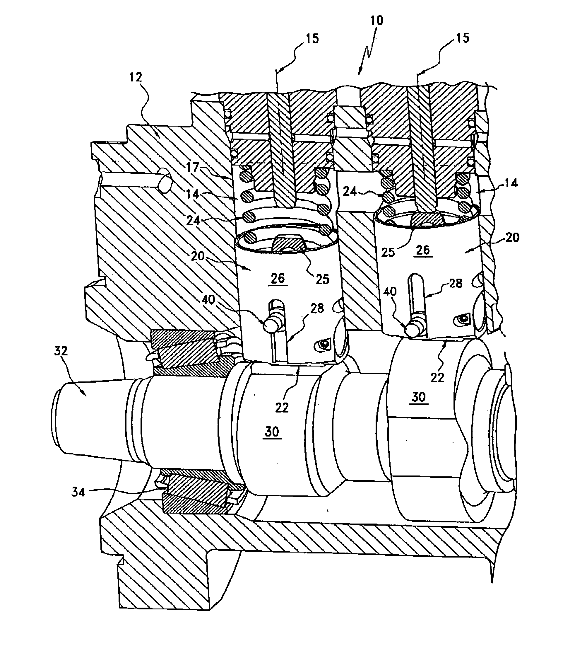 Fuel pump with a guided tappet assembly and methods for guiding and assembly