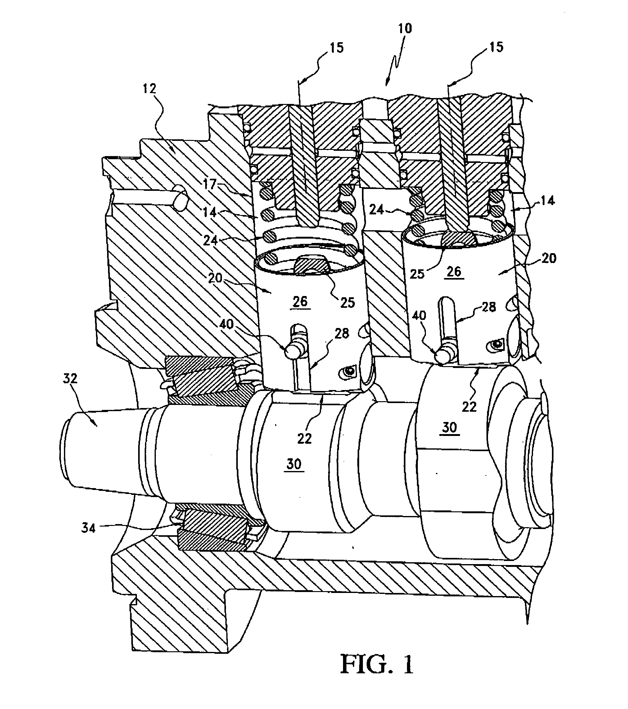 Fuel pump with a guided tappet assembly and methods for guiding and assembly