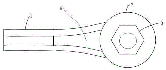 Multifunctional hardware wrench part