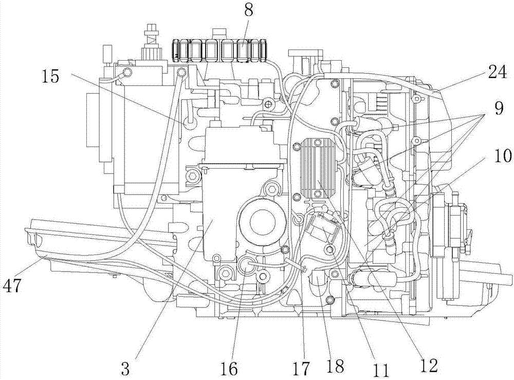 Electronic control fuel oil injection type outboard engine