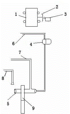 Automatic point spraying device for casting blank