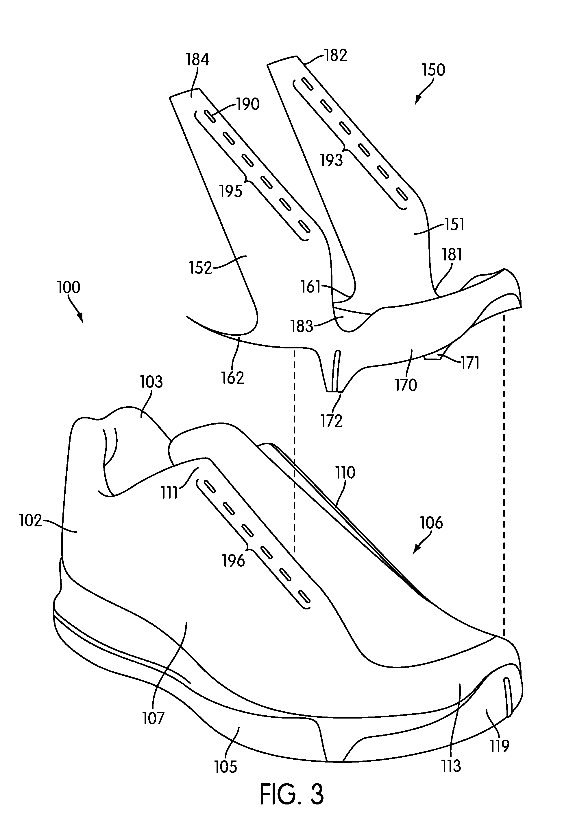Article of Footwear with Arch Wrap