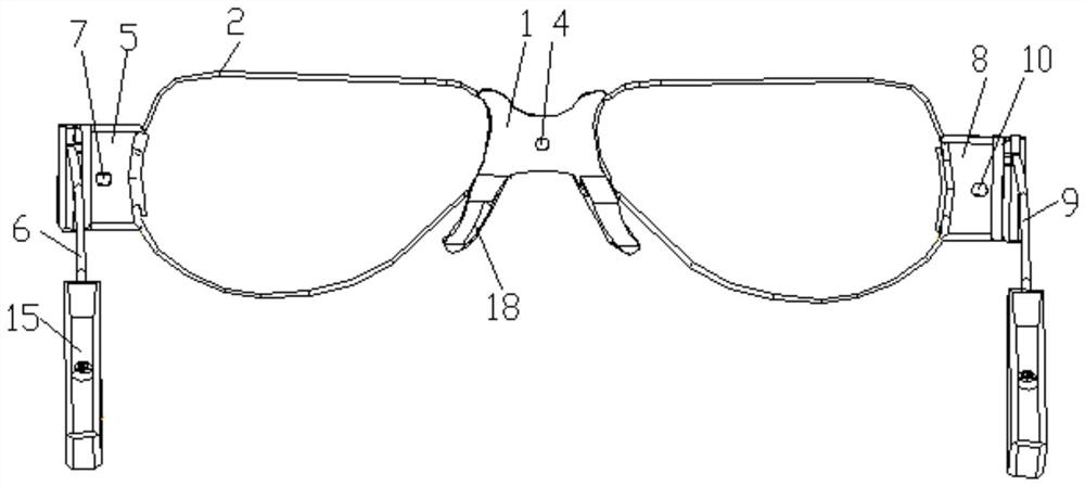 Novel spectacle frame and spectacles