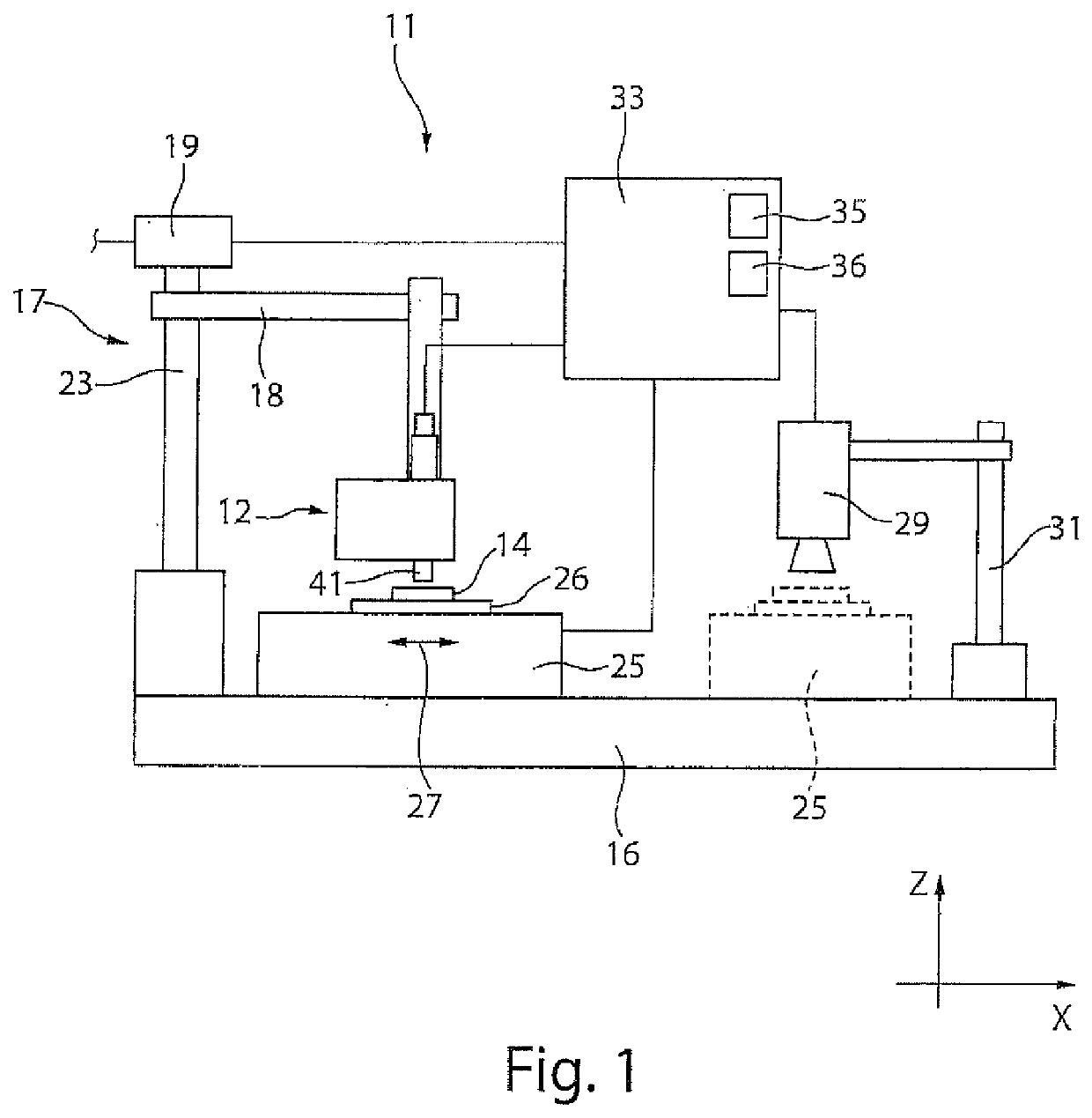 Measuring system, measuring arrangement and method for determining measuring signals during a penetration movement of a penetration body into a surface of a test body