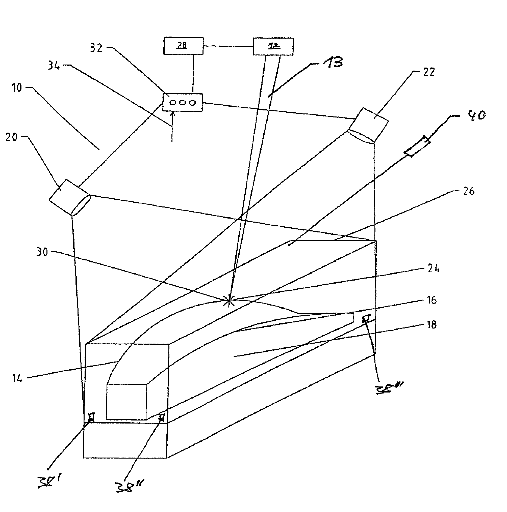 Monitoring device for a laser machining device