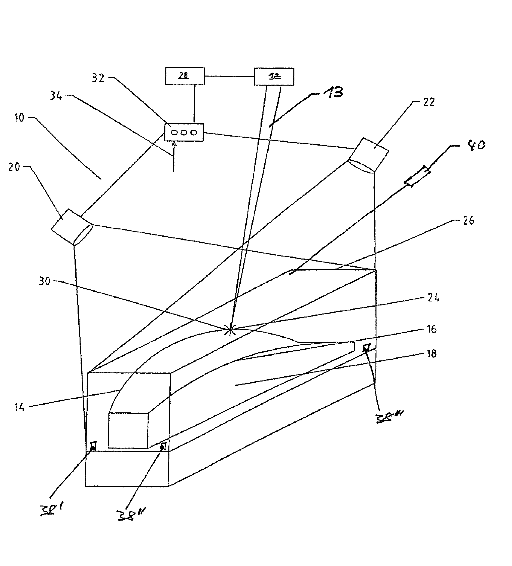 Monitoring device for a laser machining device