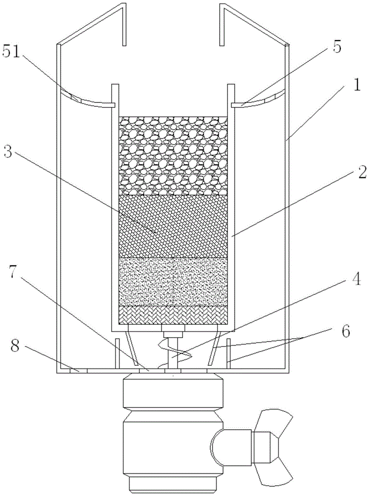 Easily cleaned filter device