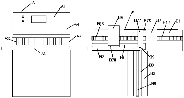 An automatic cutting and stacking machine and its working method