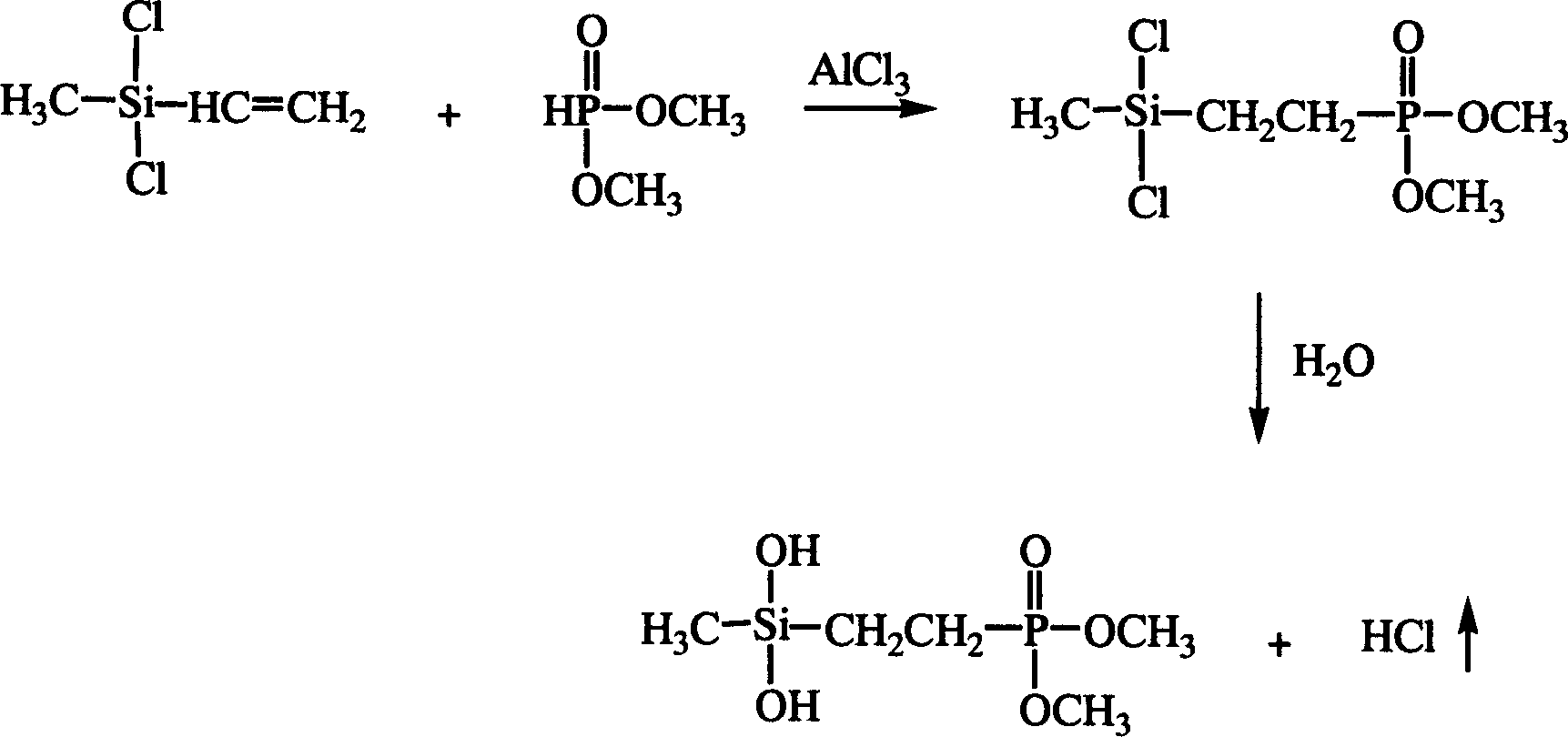 Silicon phosphonate containing fire rotardant and its synthesis method