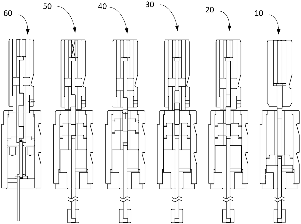 Shaping structure and method of special-shaped dual-head bolt