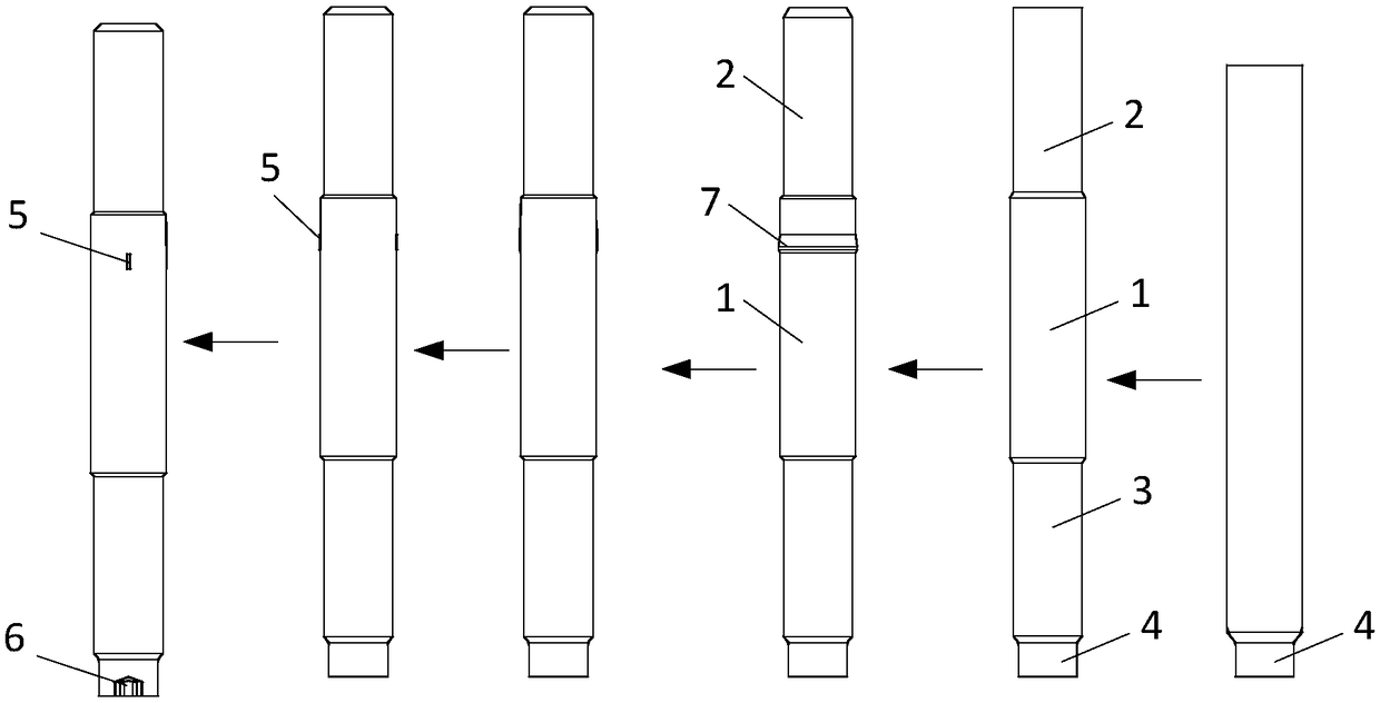 Shaping structure and method of special-shaped dual-head bolt