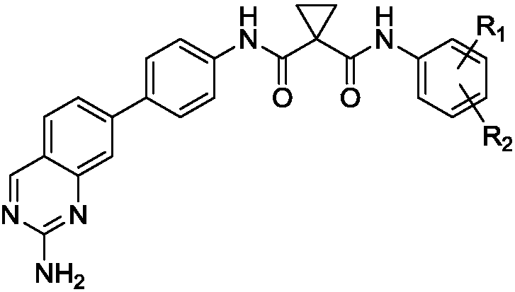 A cyclomalonamide compound with anti-tumor activity and its preparation method and application