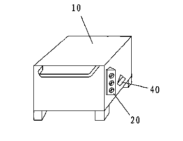 Externally-hung control panel device used for electric oven