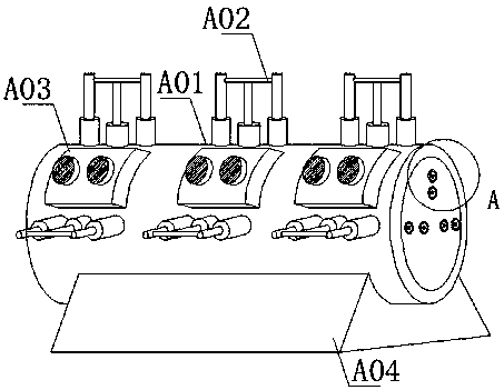 Cleaning dust removal device for feather processing