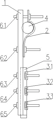 Connecting clamp of distribution transformer bushing lead screw rod and line wire