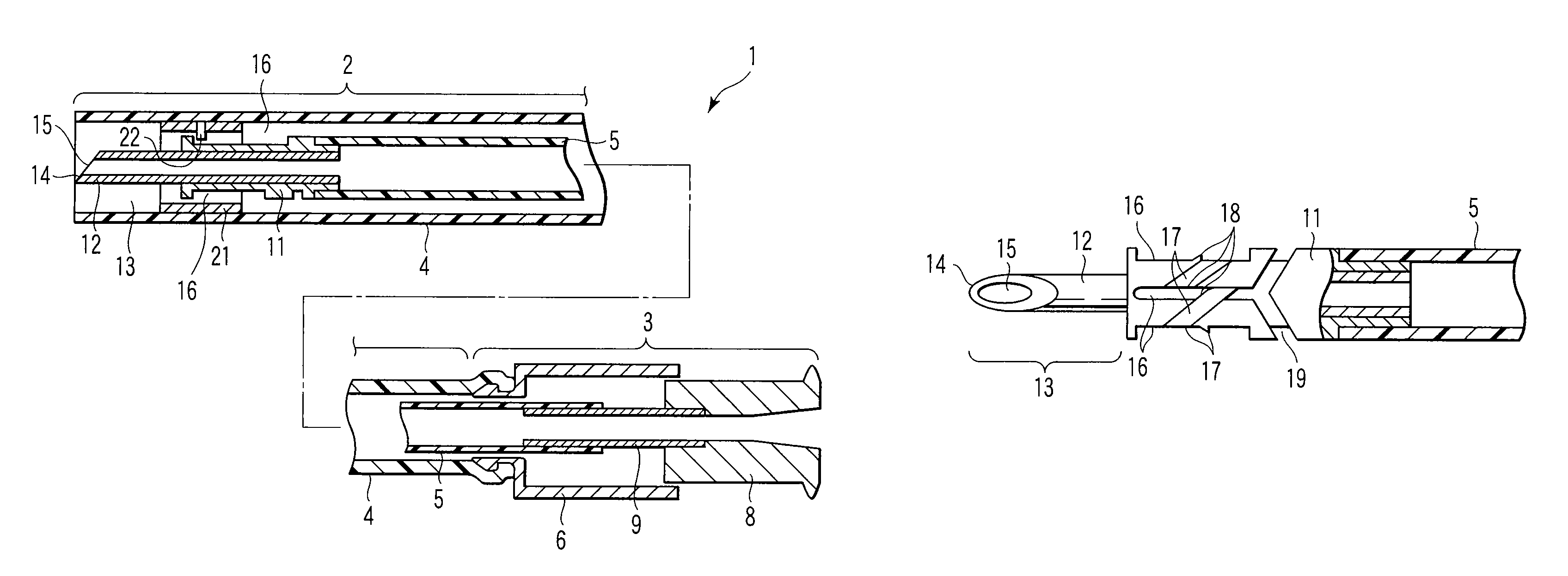 Injection needle apparatus for making injection in tissue in body cavity