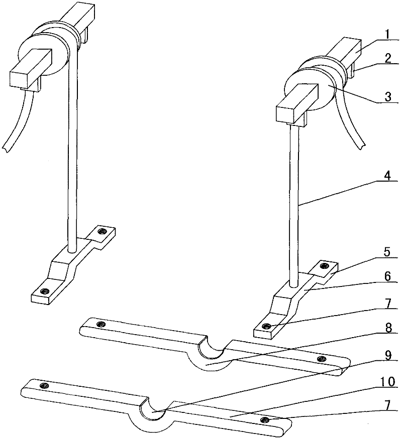 Linear tower upside-down mounting line rack insulator chain geoelectricity charged replacing device