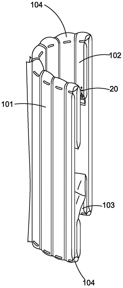 Embedded inflatable packing device