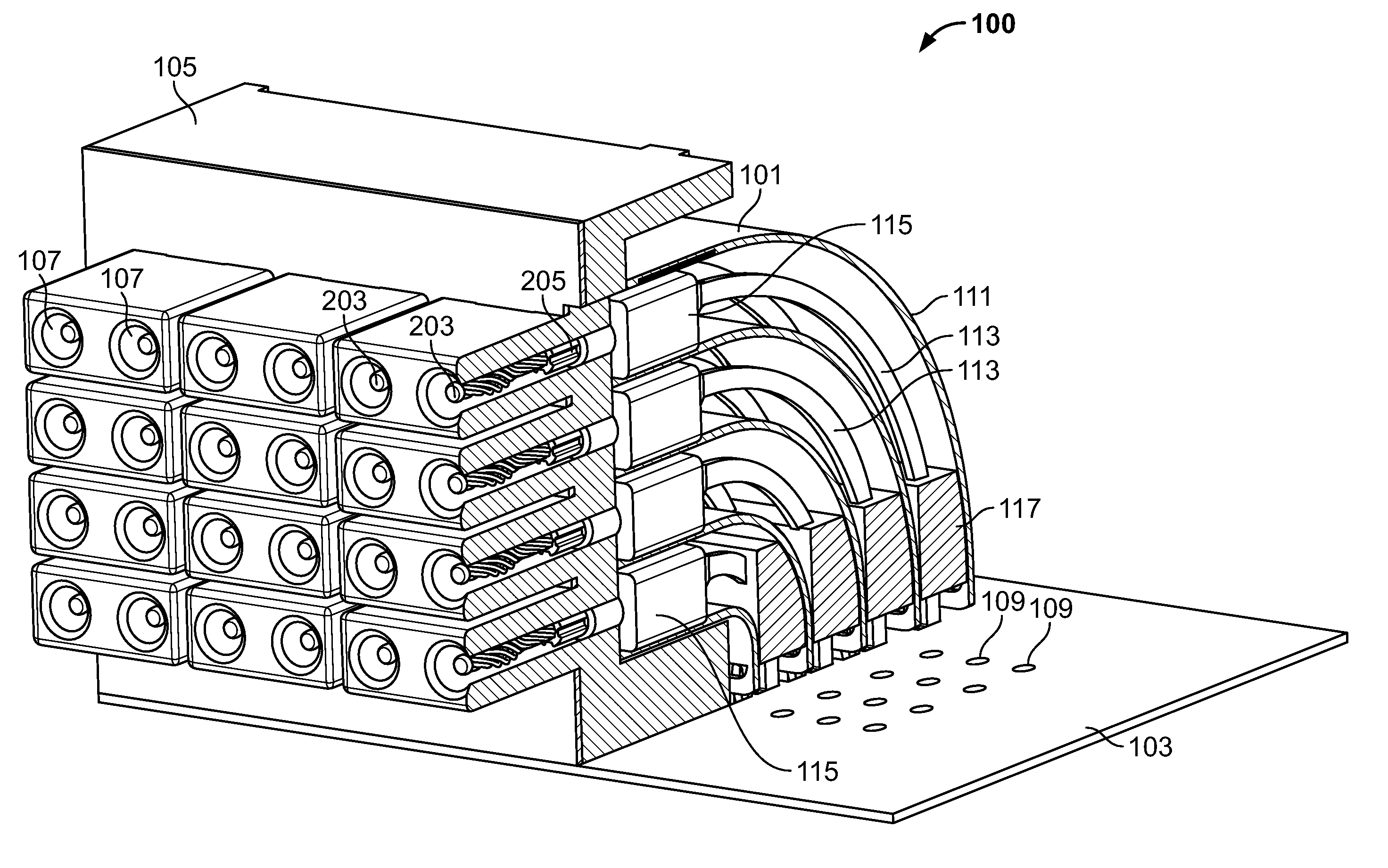 High-speed backplane connector