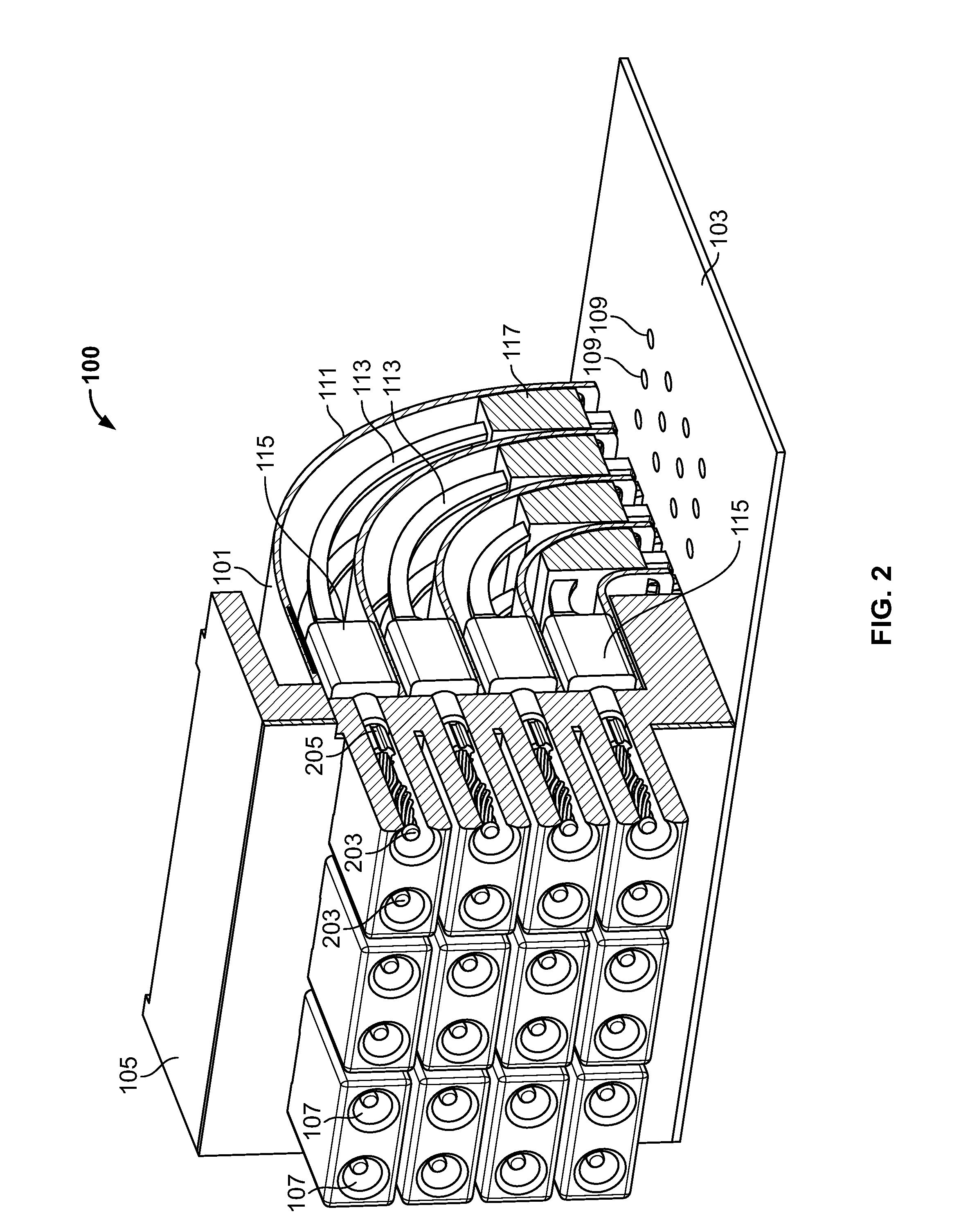 High-speed backplane connector