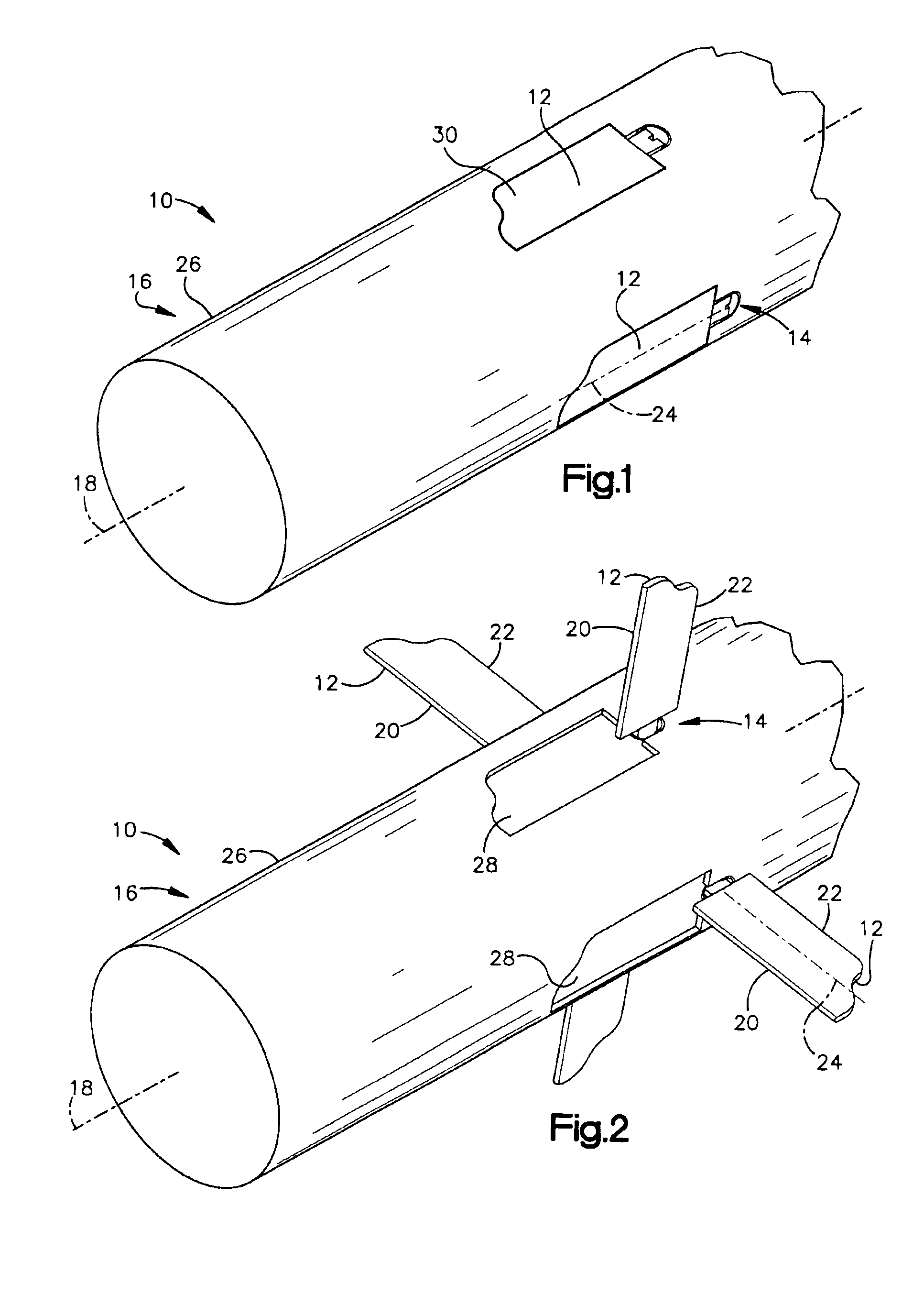 Deployment mechanism for stowable fins