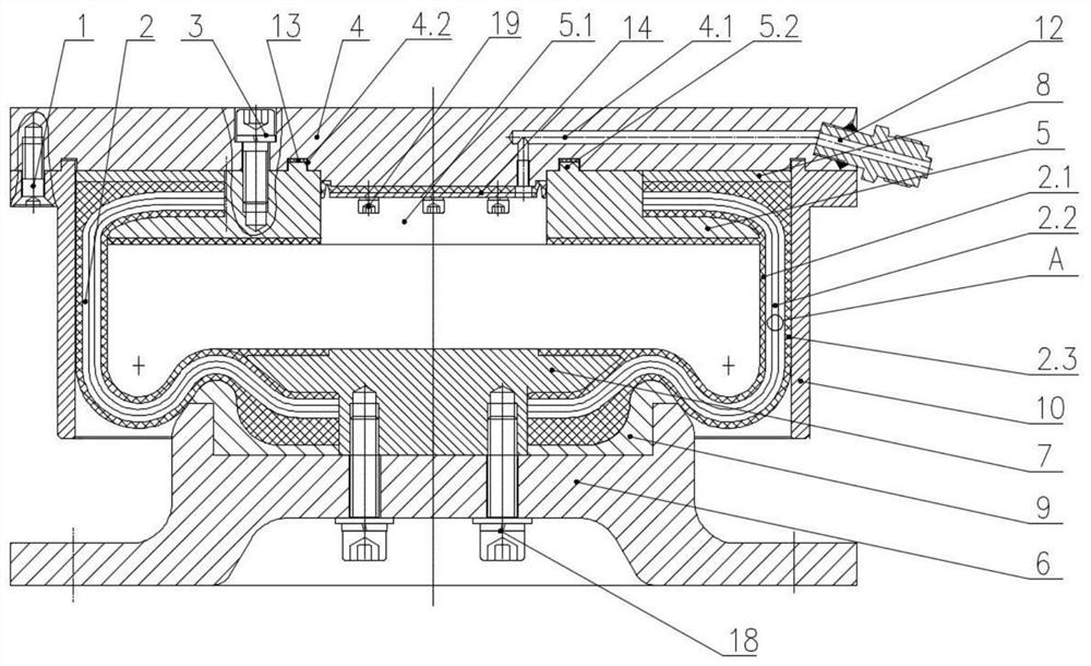 Cord integrated winding reinforced rubber air spring