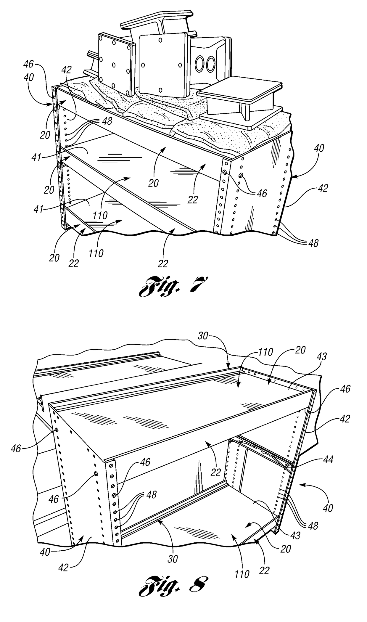 Kit and shelving system to store work tools, equipment and supplies in a motor vehicle and plastic shelf for use therein