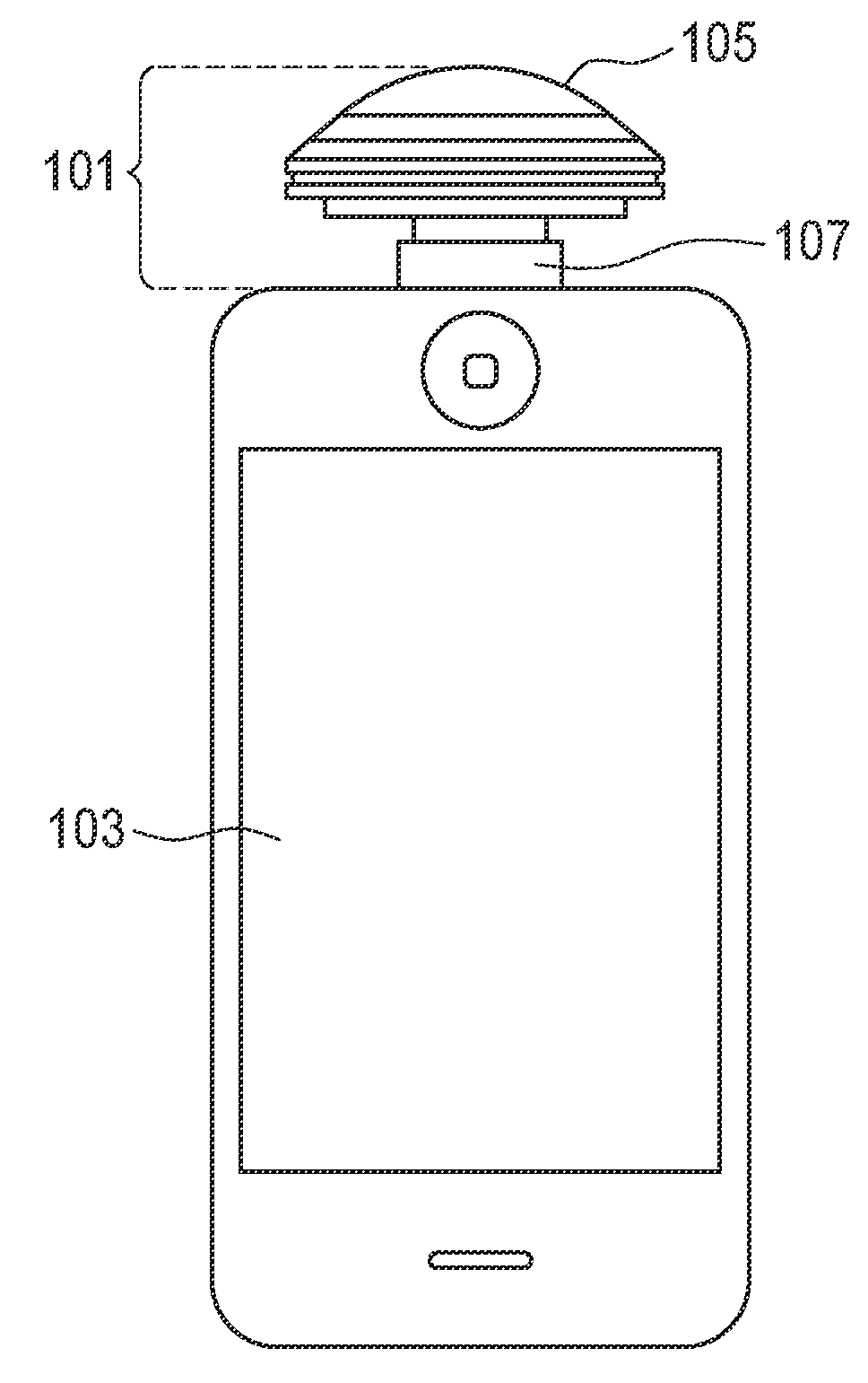 Mobile Device-Mountable Panoramic Camera System and Method of Displaying Images Captured Therefrom