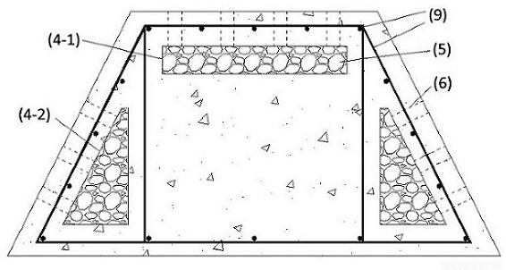 A trapezoidal toed drainage anti-slide pile and its construction method