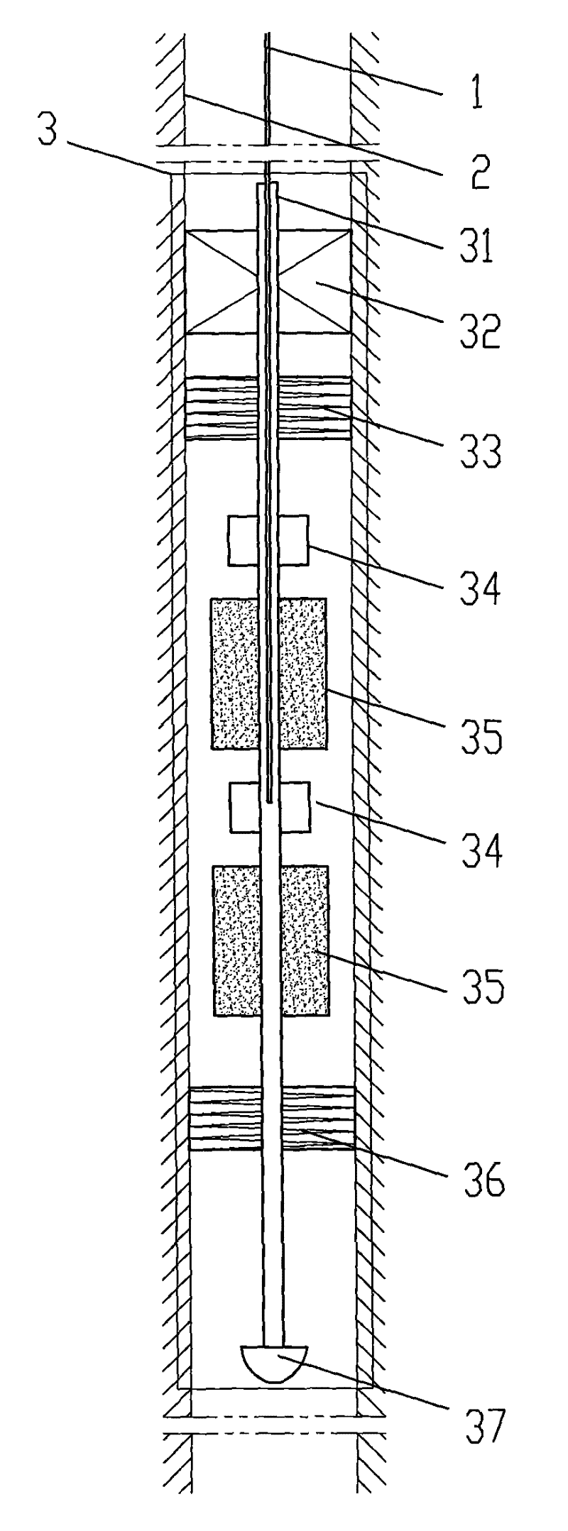 Ground-dipping ore bed continuous high-energy gas fracturing seepage increasing method and specific high-energy gas generator