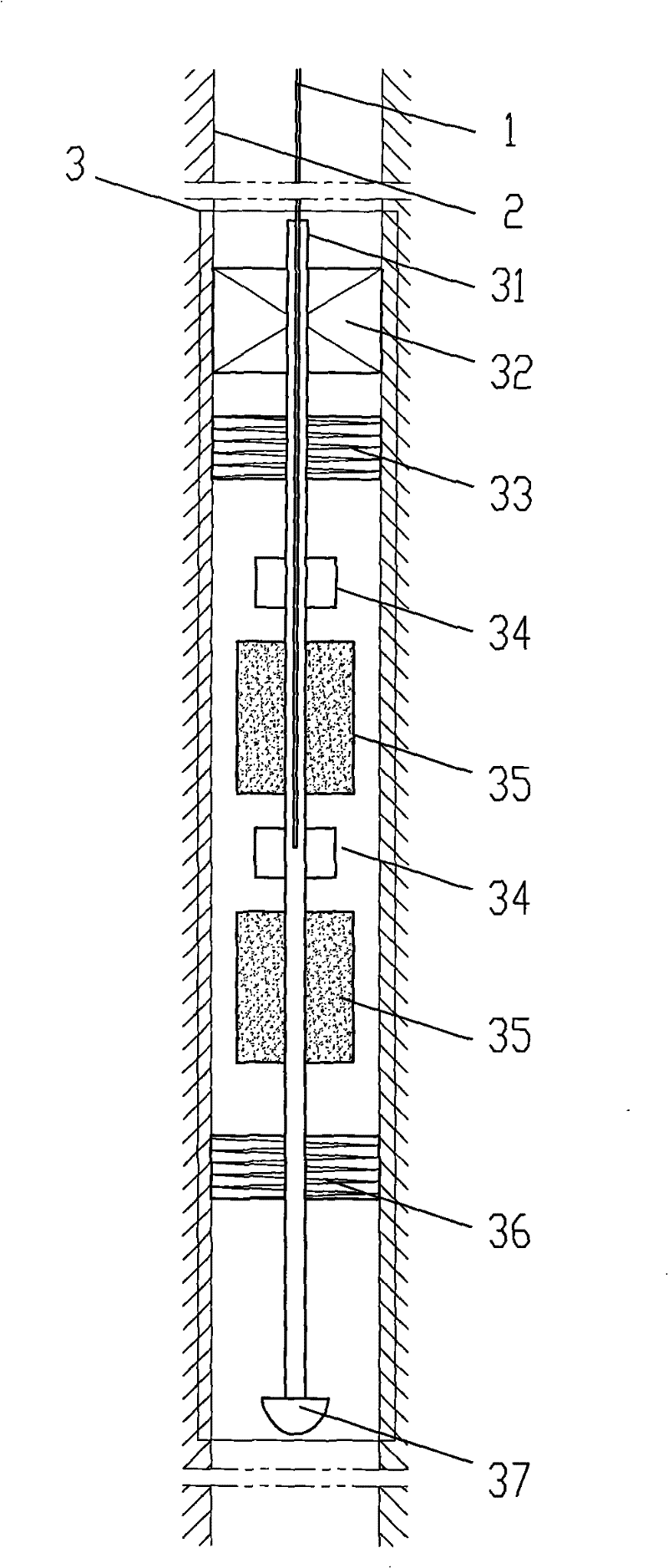 Ground-dipping ore bed continuous high-energy gas fracturing seepage increasing method and specific high-energy gas generator