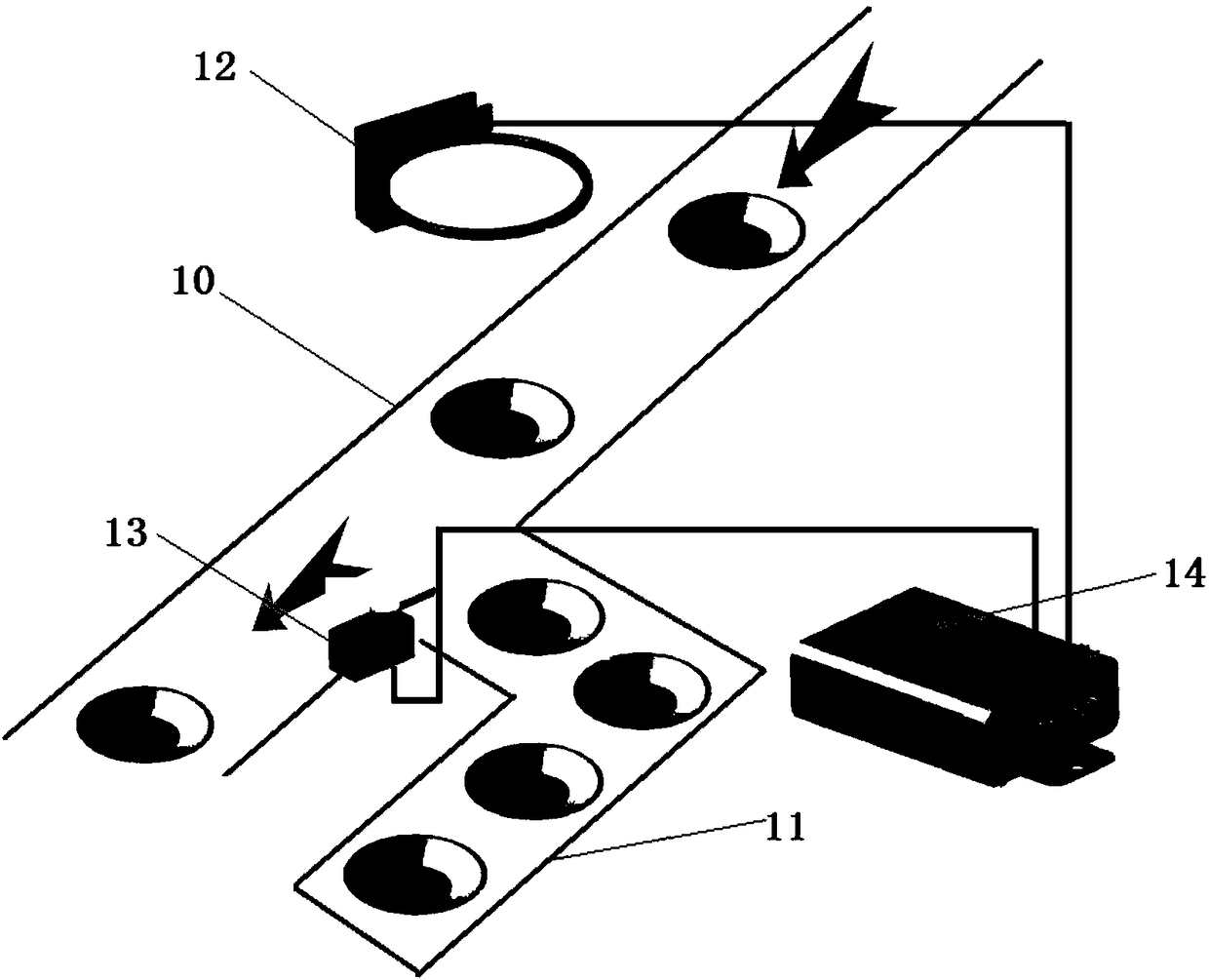 Automatic food allocating conveying system