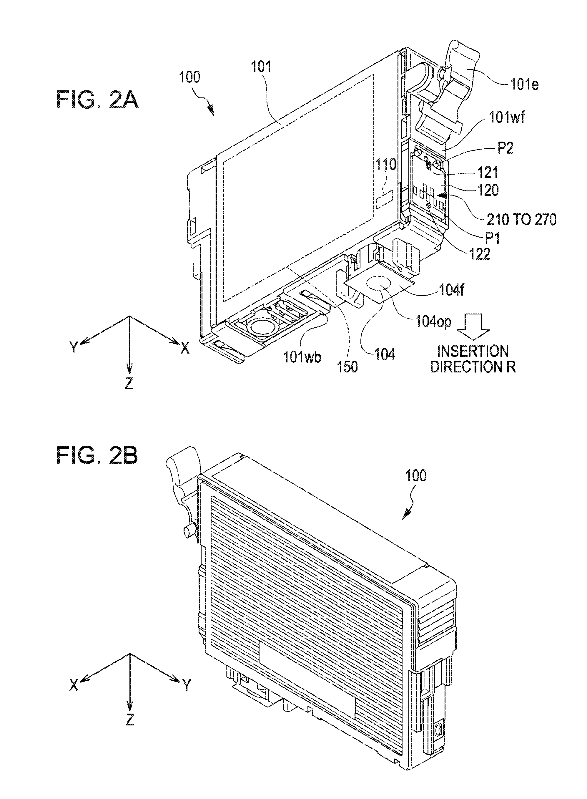 Storage device, board, liquid container, method of receiving data which are to be written in data storage unit from host circuit, and system including storage device which is electrically connectable to host circuit