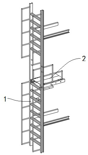 Combined ladder for tower reactor