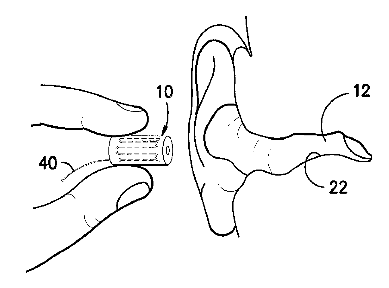 Ear insert for relief of tmj discomfort and headaches