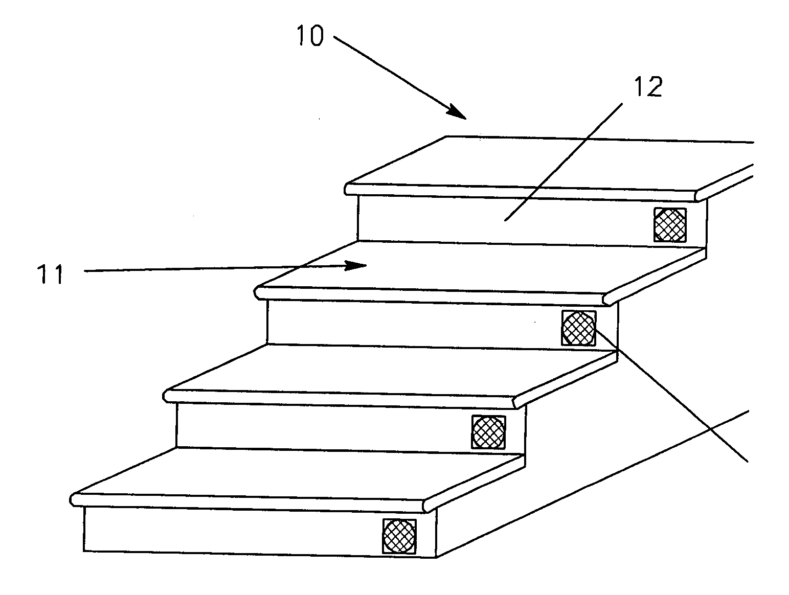 Position indicating steps