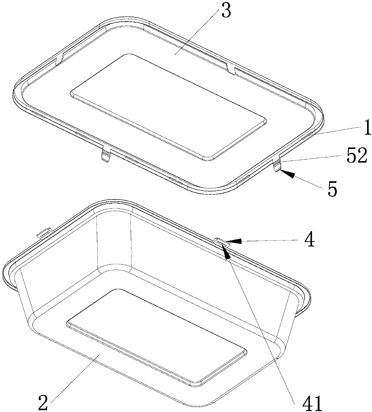 Clamping belt type anti-disassembly fast food box