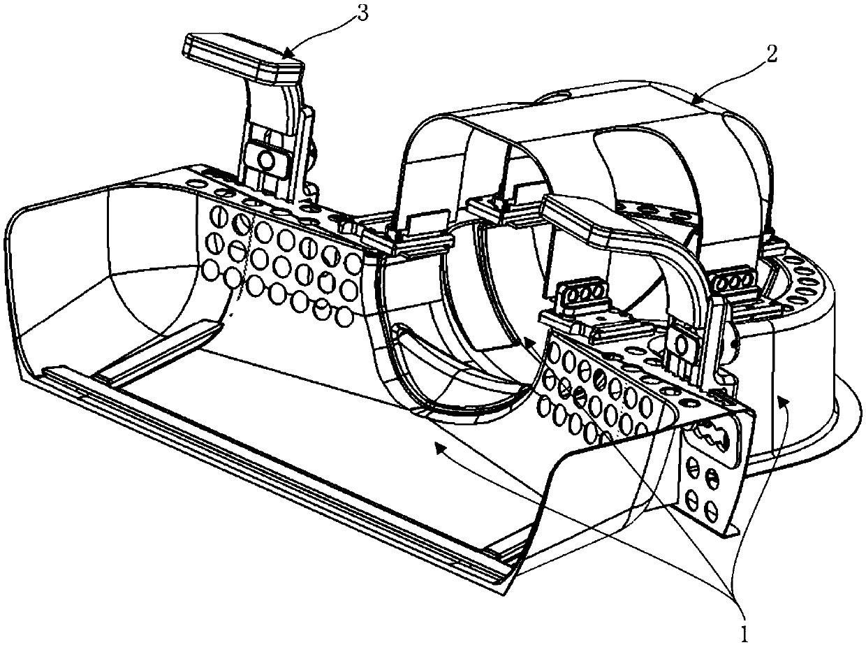 CT simulation-room head-neck fixing device