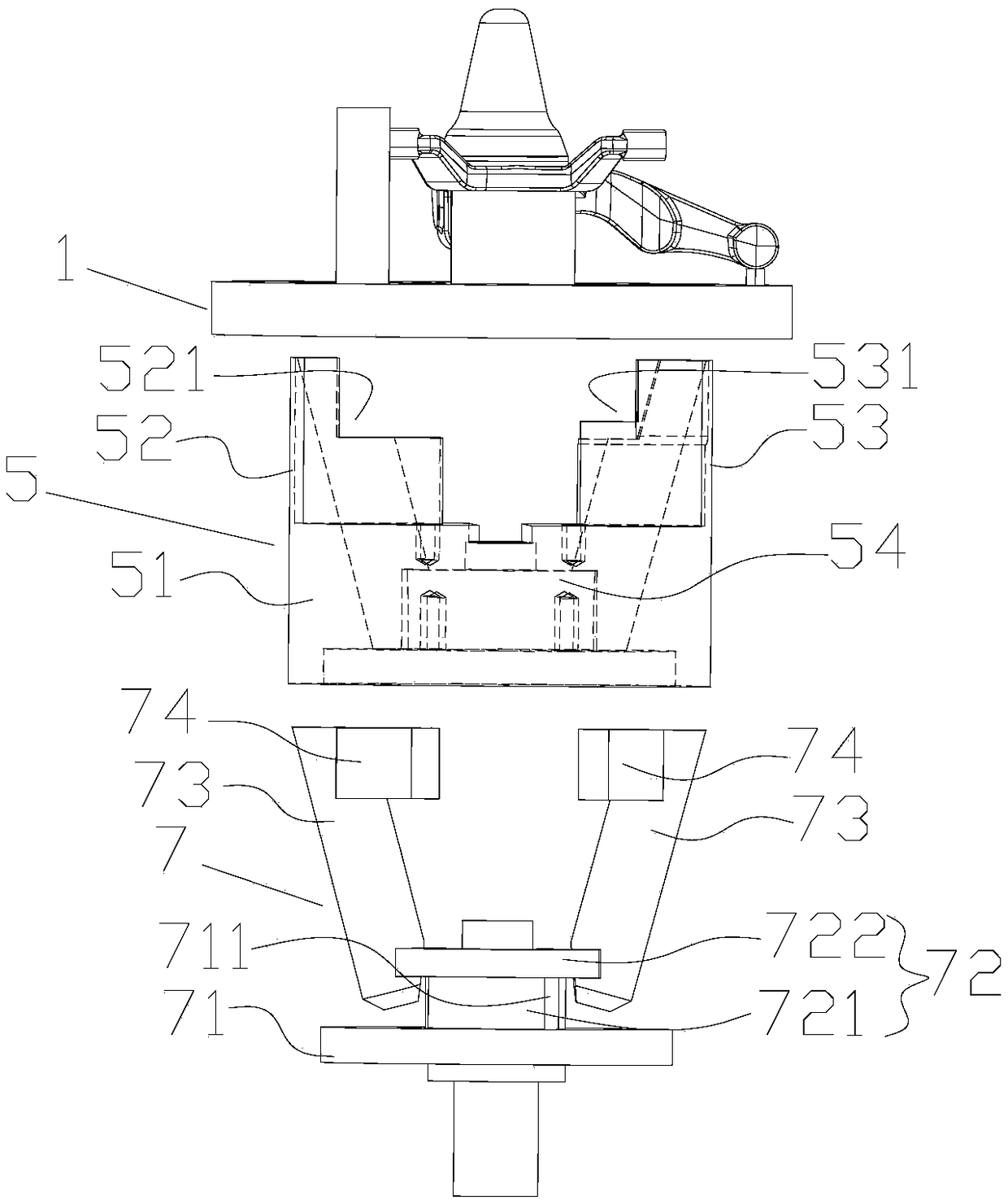 Rough and fine turning fixture for steering knuckle