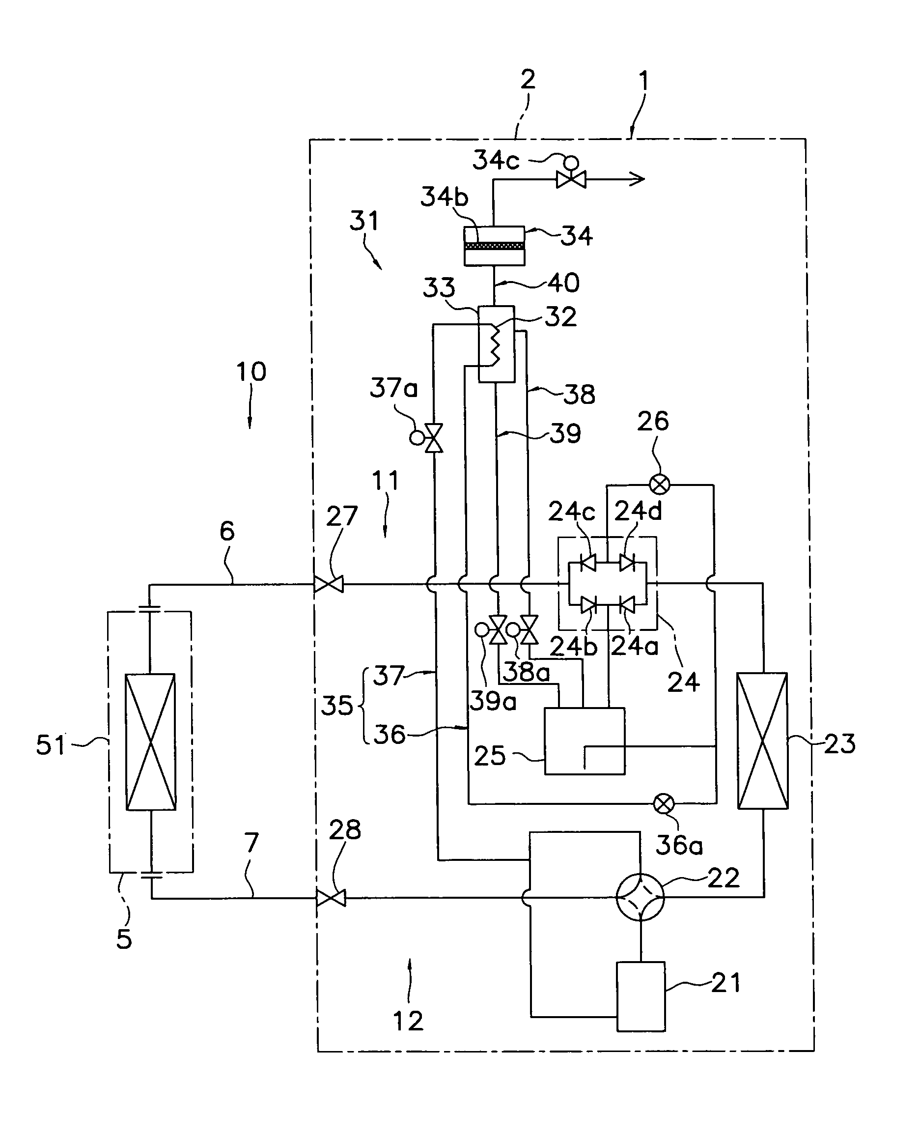 Method for installing refrigeration device, and refrigeration device