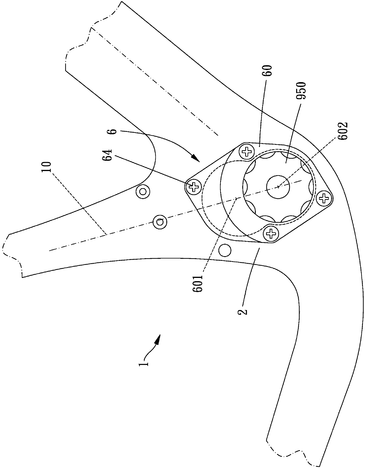 Adjustable five-way mechanism