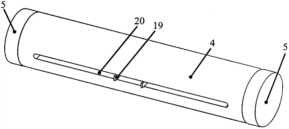 Cylindrical closed magnetic field type low-frequency vibration calibration table with long permanent magnet tube radial excitation