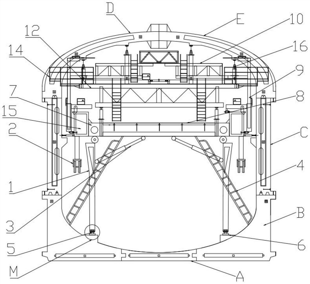 Disassembly-free multifunctional assembling trolley suitable for fully-assembled subway station