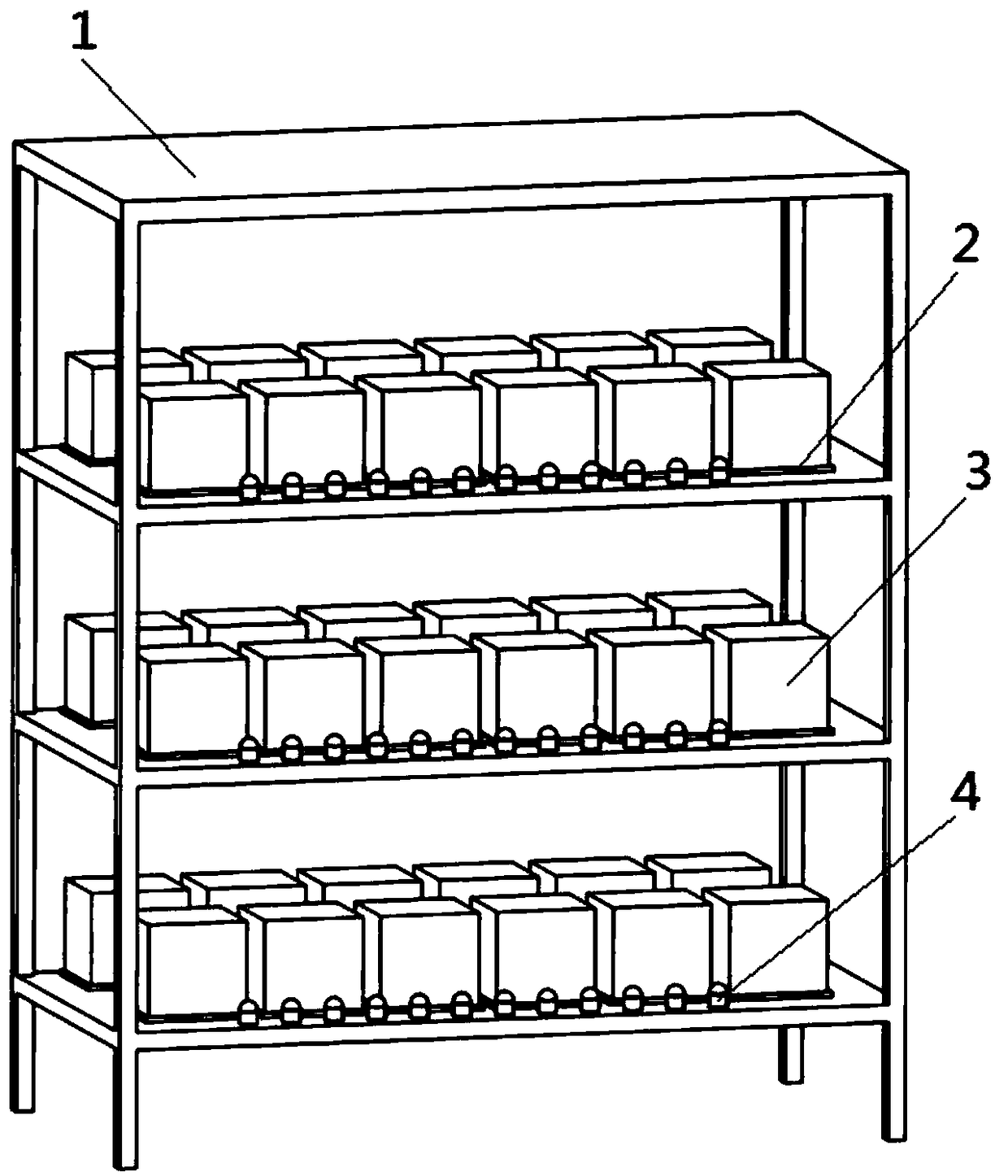 Construction engineering intelligent standard-cured and co-cured test block management storage rack