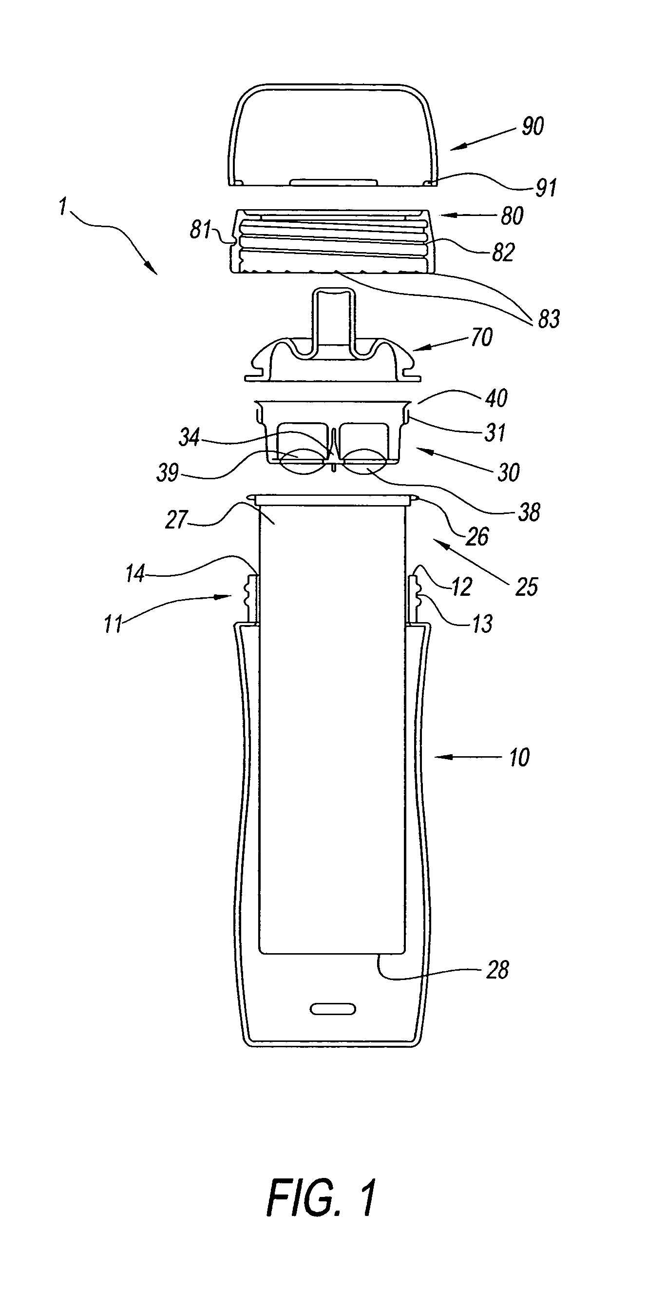 Bottle with mixing system