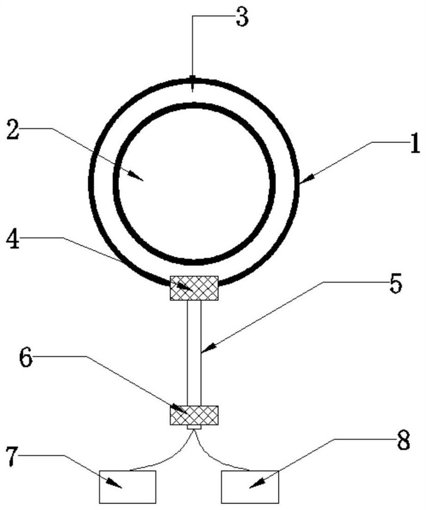 Acceleration measuring device based on single-path optical fiber